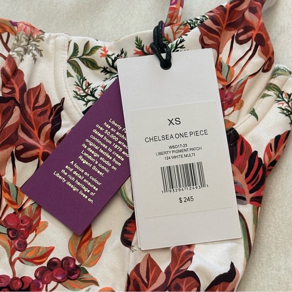 New! Onia x Liberty Chelsea floral One-Piece Swimsuit pigment patch 38046 - Picture 8 of 10